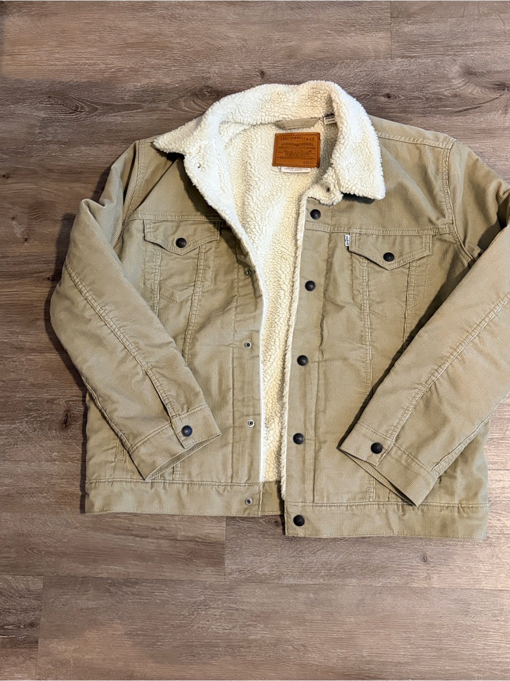 Levi's Tan Corduroy Sherpa-Lined Jacket